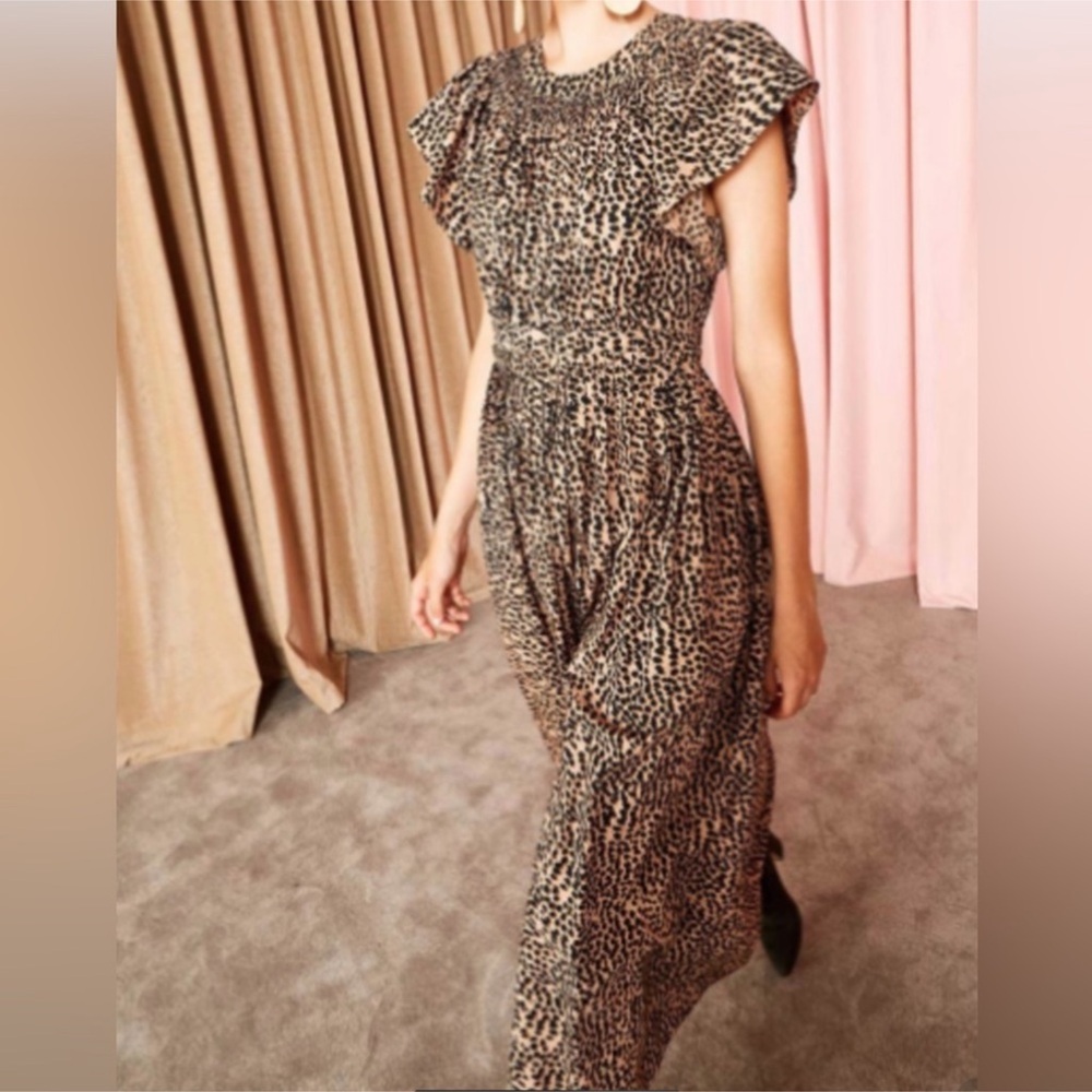Ulla Johnson Lottie Dress Leopard Cheetah Sz 6